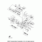 Схема вузла: Задній важіль та підвіска Yamaha VMX17 V-MAX