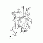 Схема вузла: Паливний бак Yamaha VMX12 V-MAX
