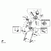 Схема узла: Передний тормозной цилиндр Yamaha XJR400