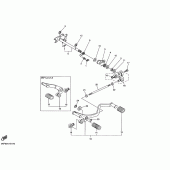 Схема вузла: Вал перемикання Yamaha XVS400 Drag Star