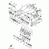Схема вузла: Задній важіль та підвіска Yamaha WR250 WR250Z