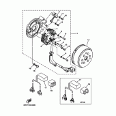 Схема вузла: Генератор Yamaha XT350 XT350