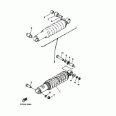 Схема вузла: Задня підвіска Yamaha XT350 XT350