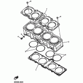 Схема узла: Цилиндр Yamaha YZF750 YZF750