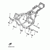 Схема узла: Рама Yamaha XJ600 Diversion (S-TYPE)