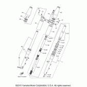 Схема узла: Вилка передней оси Yamaha XVS1100 V-Star Classic