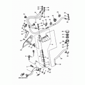 Схема узла: Задний тормозной цилиндр Yamaha XTZ1200 Super Tenere