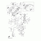Схема узла: Топливный бак Yamaha XJR1300