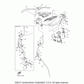 Схема вузла: Паливний бак Yamaha XVS950 V-Star Tourer