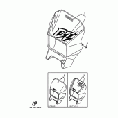 Схема узла: Облицовочные элементы 1 Yamaha DT125 DT125R