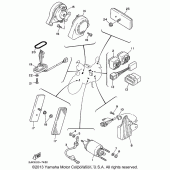 Схема вузла: Електроустаткування (2) Yamaha XV1100 Virago