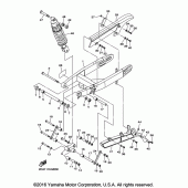 Схема вузла: Задній важіль та підвіска Yamaha XVS1300 V-Star Deluxe