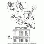 Схема узла: Коленчатый вал и Поршень Yamaha XV1100 Virago