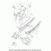 Схема вузла: Бічна кришка Yamaha XT250 XT250