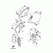 Схема узла: Боковая крышка Yamaha YZ125
