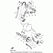 Схема узла: Распредвал и Цепь ГРМ Yamaha XV250 Route 66