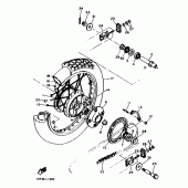 Схема узла: Заднее колесо Yamaha XTZ660 Tenere