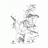 Схема вузла: Кермо та Тросики Yamaha XP500 T-MAX 530