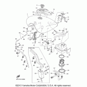 Схема узла: Топливный бак Yamaha XVS1300 Stryker