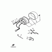 Схема вузла: Задній ліхтар (Стоп сигнал) Yamaha TDM850