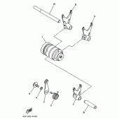Схема узла: Копирный вал и Вилки Yamaha YZ125