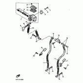 Схема узла: Задний тормозной цилиндр Yamaha FZX750