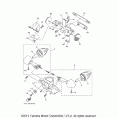 Схема вузла: Задній ліхтар (Стоп-сигнал) Yamaha XV1900 Stratoliner S