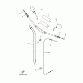 Схема вузла: Кермо та Тросики Yamaha XT660 XT660X