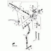 Схема узла: Передний тормозной цилиндр Yamaha XJ600 Diversion (Naked)