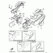 Схема узла: Side cover / oil tank Yamaha XTZ750 Super Tenere